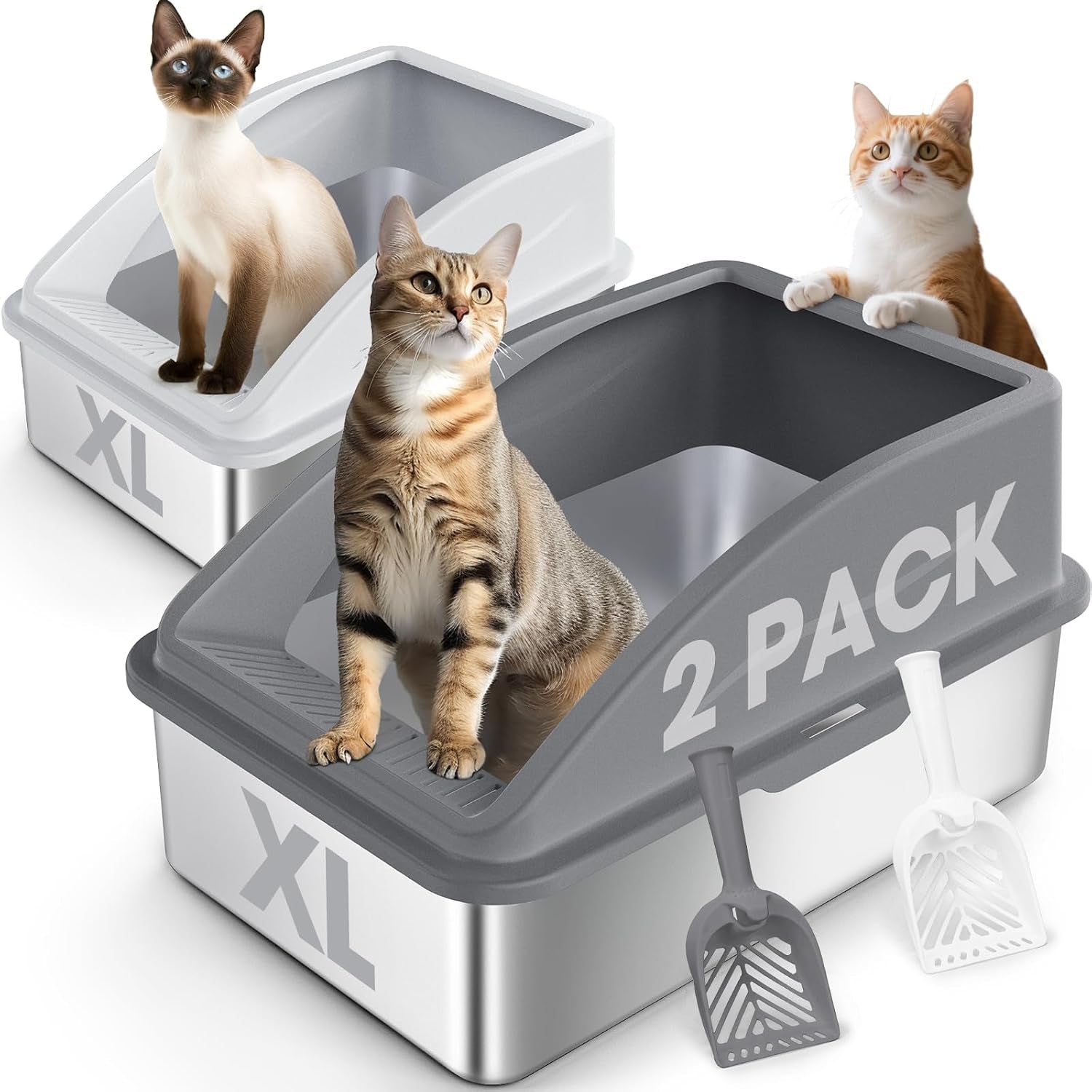 2-pack-stainless-steel-litter-box-xl-enclosed-cat-litter-boxes-with-lid-for-big-cats-and-multi-cats-high-sided-anti-urine-leakage-non-stick-bottom-dark-gray