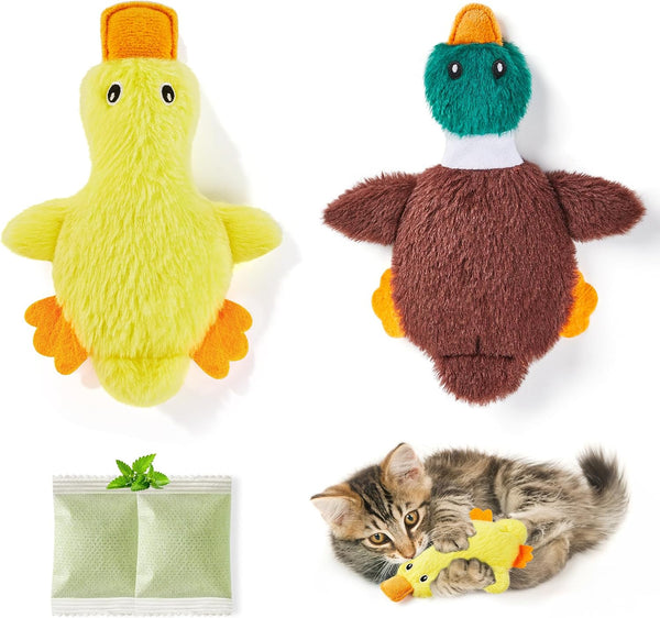 Potaroma Cat Toys Catnip Crinkly Sound 2 Pcs, Mess-Free Stuffless Kitten Toy, Durable Feline Bite Interactive Kicker Toys for Cat Indoor Exercise 6.5 Inches | Durable Feline Bite Interactive Kitten Kicker Toys, Cat Indoor Exercise 6.5 Inches1