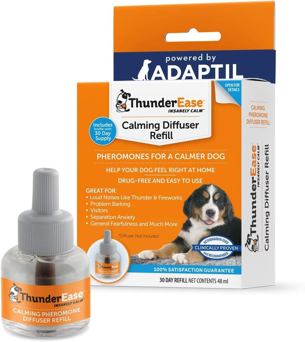 thunderease-dog-calming-pheromone-diffuser-refill-powered-by-adaptil-vet-recommended-to-relieve-separation-anxiety-stress-barking-and-chewing-and-the-fear-of-fireworks-and-thunderstorms-30-day-vet-recommended-powered-by-adaptil-helps-separation-anxiety-stress-barking-chewing-fear-of-fireworks-thunderstorms