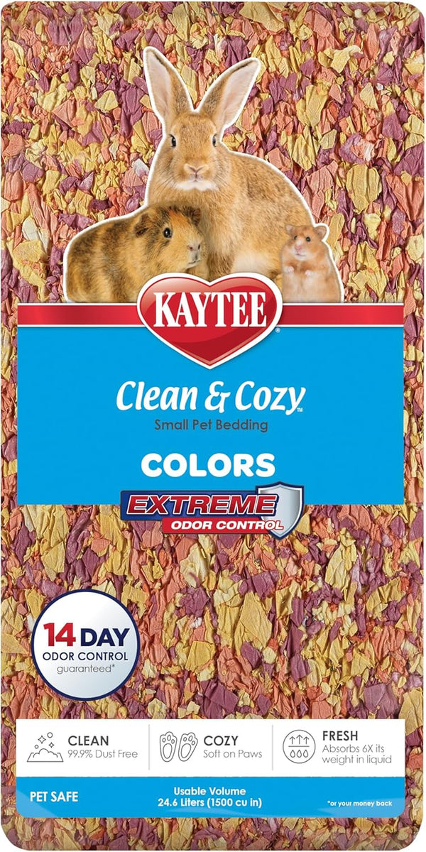 Kaytee Clean & Cozy Colors, Small Animal Bedding with Extreme Odor Control, Kaleidoscope, 24.6 Liters14