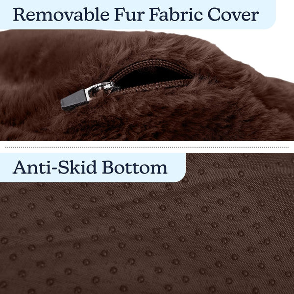 PETMAKER Dog Bed - Donut Pet Bed for Medium Pets - Dog Bed with Removable Washable Cover and Anti-Slip Bottom - Puppy Essentials (Dark Brown)5