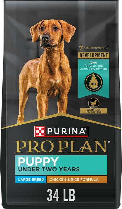 Purina Pro Plan Large Breed Dry Puppy Food, Chicken and Rice Formula - 34 Lb. Bag1