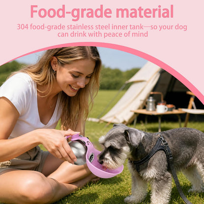 Portable Pet Water Bottle & Collapsible Dog Bowls Spill Proof Water Dispenser Cat Food Container & Dog Treat Holder, Small Size Pet Supplies Travel Accessories for Puppy2