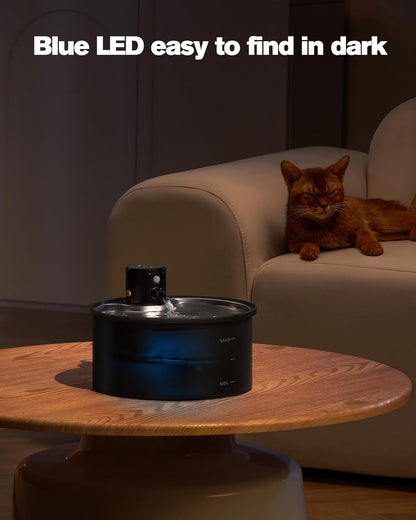 Wireless Cat Water Fountain Cordless: 108Oz Battery Operated Cat Fountain | 3.2L Automatic Pet Water Dispenser Rechargeable Drinking Fountains for Cats Indoor with Motion Sensor Multiple Cats and Dogs8