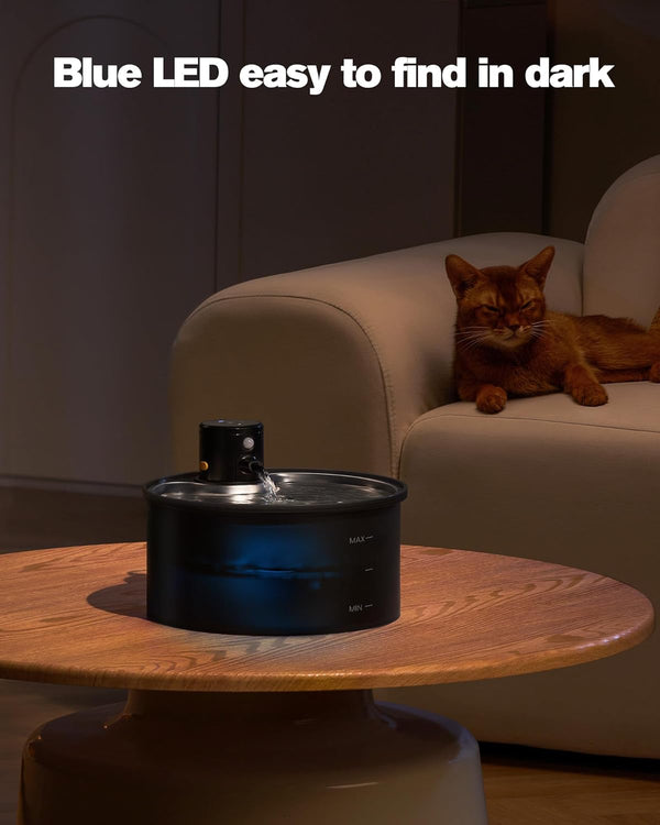 Wireless Cat Water Fountain Cordless: 108Oz Battery Operated Cat Fountain | 3.2L Automatic Pet Water Dispenser Rechargeable Drinking Fountains for Cats Indoor with Motion Sensor Multiple Cats and Dogs8