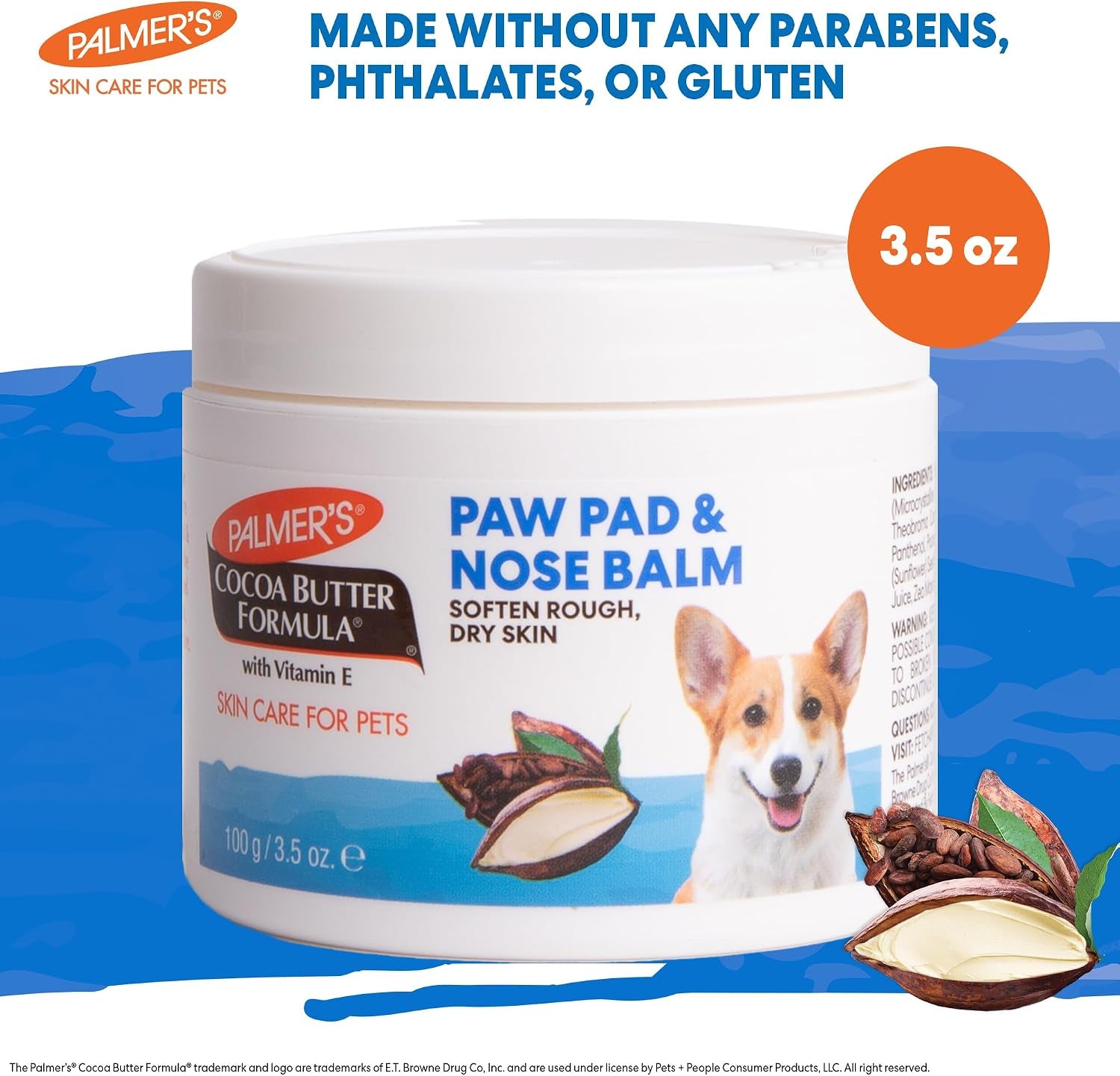 palmers-for-pets-cocoa-butter-paw-pad-and-nose-balm-for-dogs-3-5-oz-fragrance-free-plant-based-balm-with-vitamin-e-soothes-dry-cracked-paws-and-noses-between-walks