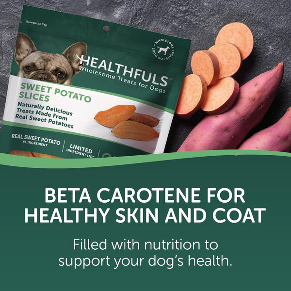 Healthfuls Sweet Potato Slices Healthy Dog Treats – Limited Ingredient, Grain Free, Made from Real Dried Sweet Potatoes, 16 Oz4