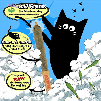 LIT LABS Catnip Joint - 5 Organic Pre-Rolls Papers to Fix a Bad Cattitude - Funny Cat Toy for Indoor Cats with Existential Dread6