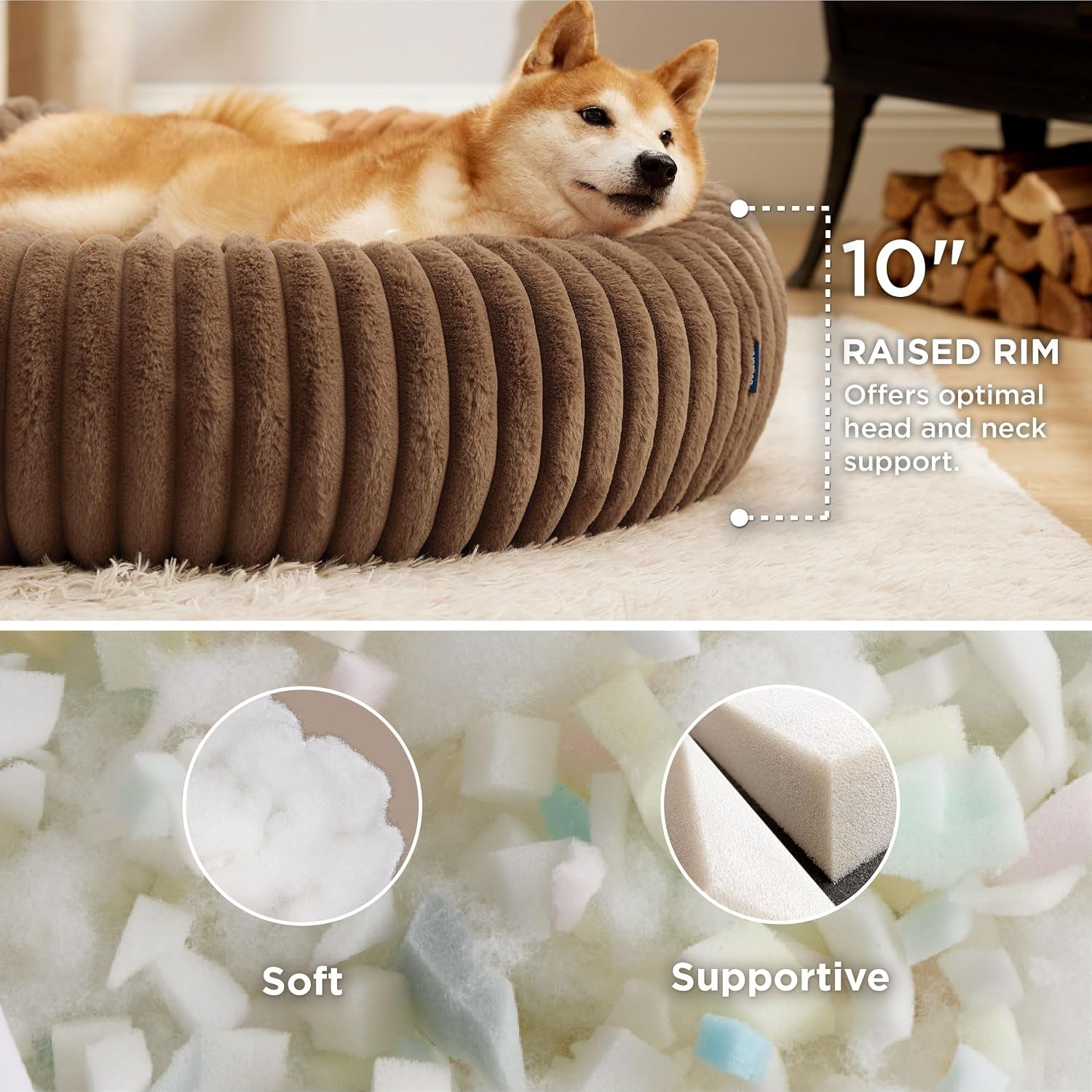 bedsure-comfyfleece™-donut-large-dog-bed-washable-faux-fur-with-corduroy-fleece-anti-slip-bottom-round-pet-bed-with-removable-cover-camel-brown-36x36x8-inches-36x36x8in-calming-round-pet-bed-support-plush-with-removable-corduroy-fleece-for-big-dog-anti-slip-bottom-camel-brown