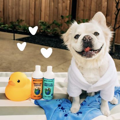 Earthbath, Oatmeal & Aloe Dog Shampoo and Conditioner - Oatmeal Shampoo for Dogs, Itchy, Dry Skin Relief, Dog Wash, Made in USA, Dog Conditioner, Pet Shampoos - Vanilla & Almond, 16 Oz (1 Set)5
