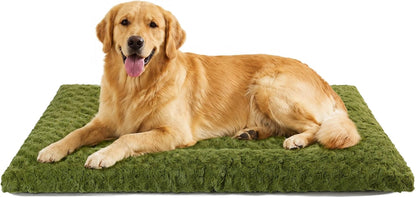 Washable Dog Bed Mat Ultra Soft Dog Crate Pad Comfy Fluffy Pet Kennel Beds Sleeping Mattress for Large Jumbo Medium Small Dogs, 36 X 23 Inch, Gray30