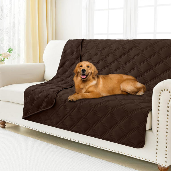 Smiry Waterproof Dog Bed Cover, Reversible Pet Blanket for Sofa Couch | Soft Washable Dog Blanket, Leakproof Couch Cover for Dogs Cats & Furniture Protection, 52X82, Grey/Dark Grey70