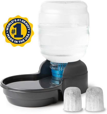 Petmate Replendish Automatic Dog Water Dispenser Gravity Pet Waterer with Microban Protection Base, 100% BPA Free - 4 Gallon, Wide Mouth Bowl, with 2 Extra Filters11