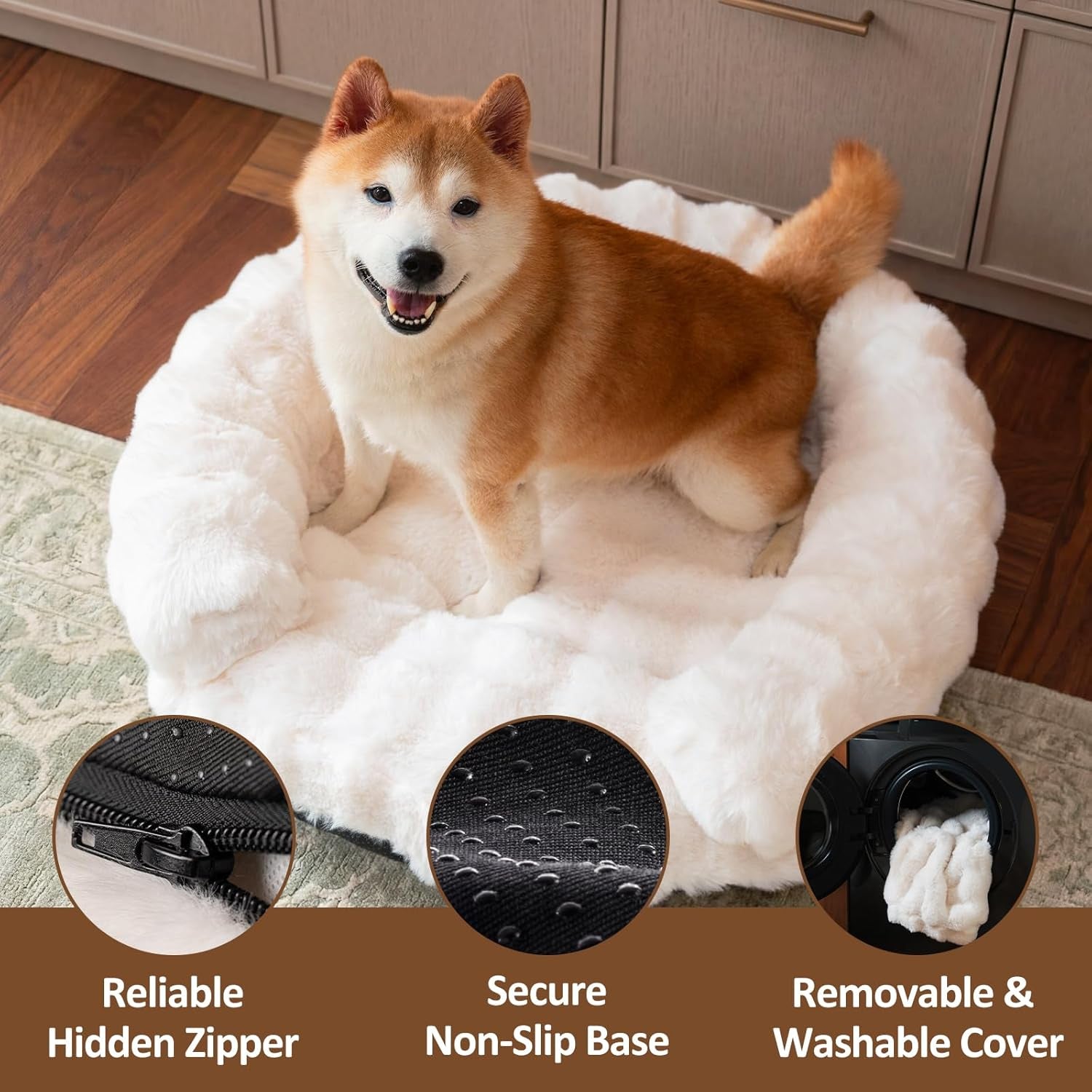 dog-bed-couch-sofa-for-small-medium-dogs-cats-30x30x9-round-white-round-plush-orthopedic-washable-removable-cover-anxiety-relief
