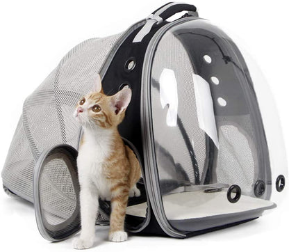 Expandable Pink Cat Backpack Carrier, Fit up to 12 Lbs, Space Capsule Clear Bubble Window Pet Carrier Backpack for Kitten Bunny Rabbit and Small Puppy8
