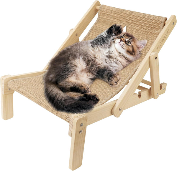 Sisal Cat Scratcher Bed with Adjustable 4-Position for Cats Scratcher Lounge, 2 in 1 Cat Sisal Chair for Indoor Cats Hammock for Scratching Pad, Natural Lounger Chair1