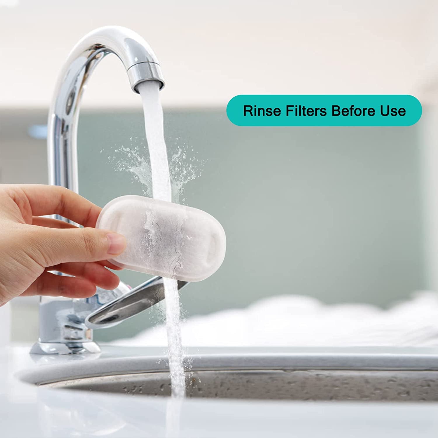 cat-water-fountain-filters-for-stainless-steel-67oz-2l-adjustable-water-flow-pet-fountain-8-pack-pet-replacement-filters-with-8-sponges