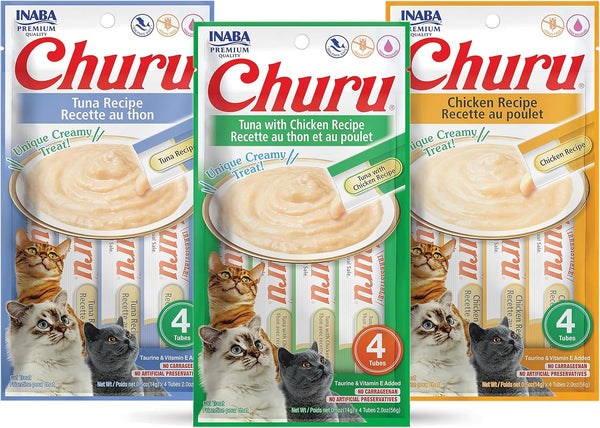 INABA Churu Lickable Purée Natural Cat Treats (Tuna and Chicken Variety Pack, 36 Tubes)9