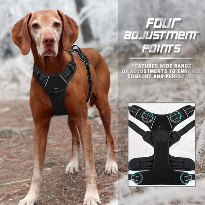 BARKBAY No Pull Dog Harness Front Clip Heavy Duty Reflective Easy Control Handle for Large Dog Walking(Black,L)6