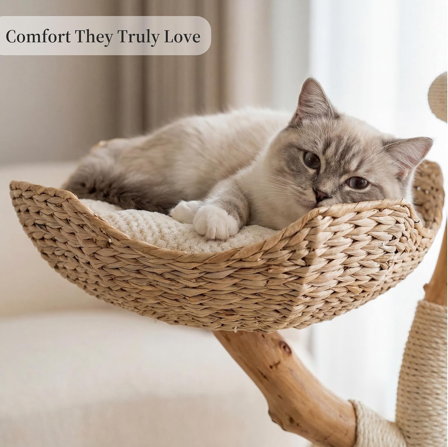 leo-lexi-aesthetic-real-wood-modern-cat-tree-46-inches-tall-sturdy-solid-natural-wood-tower-for-large-cats-scratching-post-with-wicker-basket-bed-luxury-boho-furniture-for-indoor-cats