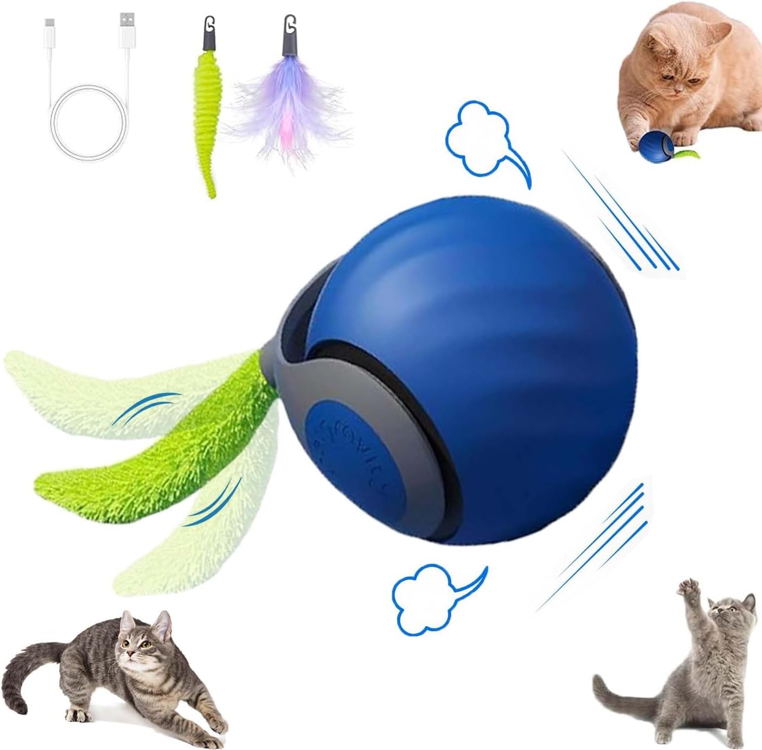 2packs-speedy-2-0-tail-cat-toys-for-bored-indoor-adult-cats-2025-new-generation-interactive-cat-toys-for-indoor-cats-automatic-moving-ball-with-tail-blue-and-orange