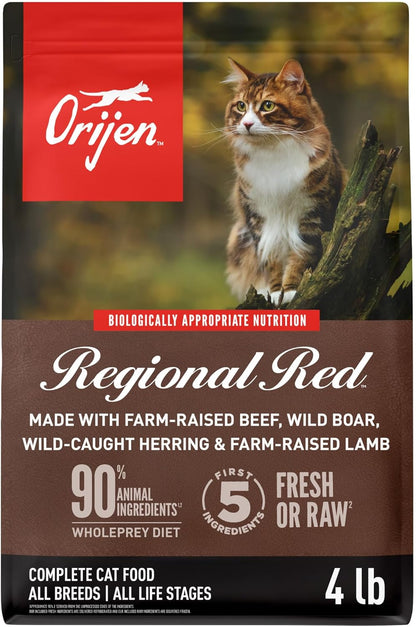 ORIJEN Grain Free WHOLEPREY Dry Cat Food Original Recipe 4Lb. Bag | 90% Animal Ingredients, Freeze Dried, Fresh or Raw Ingredients, High Protein, Heart Health, Free-Run Poultry15