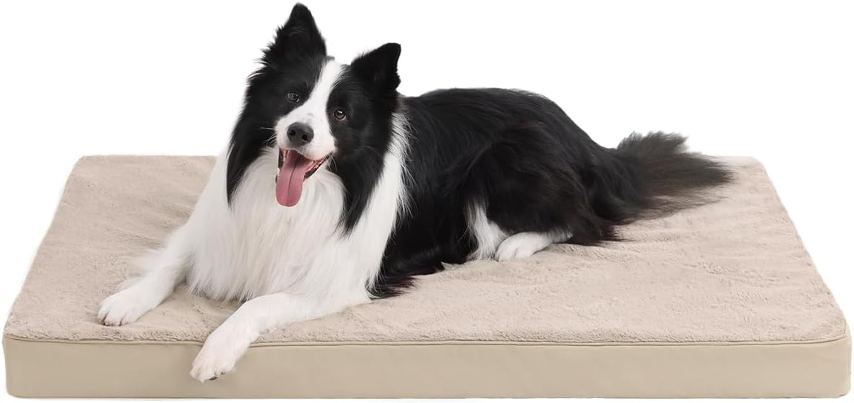 ksiia-orthopedic-dog-bed-for-large-dogs-with-waterproof-lining-grey-35x22-deluxe-soft-plush-dog-crate-bed-washable-pet-mat-with-removable-cover-egg-crate-foam-for-large-dogs-sleeping-relaxing
