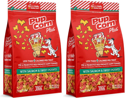 Pup Corn plus - Puffed Dog Treats with Prebiotics and Probiotics - Chicken & Cheddar Cheese (24Oz) - Made in USA17