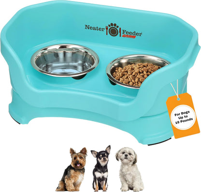 Neater Pet Brands Neater Feeder Deluxe Mess Proof Dog Bowls Elevated for Large Dogs over 40 Lbs, Made in USA, No Spill Raised Dog Food Bowl Stand Feeding Station, Food and Water Bowl Set, Black23