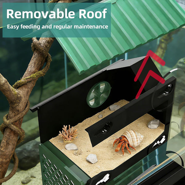 Multi-Functional Hermit Crab Hideaway | Hermit Crab Foraging Cave with Ladder | Hermit Crab Climbing Wall Toy | Hideout Decoration Accessories Also Suitable for Lizards and Tarantulas5