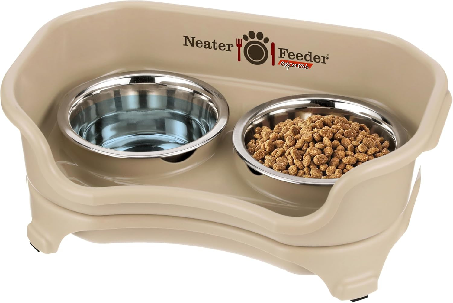 neater-feeder-express-mess-proof-dog-bowls-elevated-for-small-breeds-under-15-lb-made-in-usa-no-spill-raised-dog-food-bowl-stand-stainless-steel-food-and-water-bowl-set-feeding-station-cappuccino