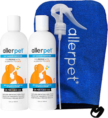 Allerpet Cat Dander Remover, Aloe-Free Pet Allergy Relief Made in USA 12 Oz9