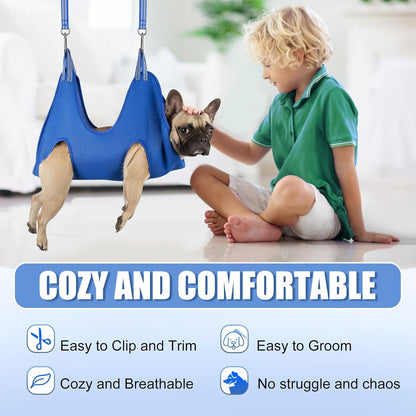 Kkiimatt 10 in 1 Pet Grooming Hammock Harness with Nail Clippers/Trimmer, Nail File, Dog Hammock/Grooming Sling for Nail Trimming/Clipping2