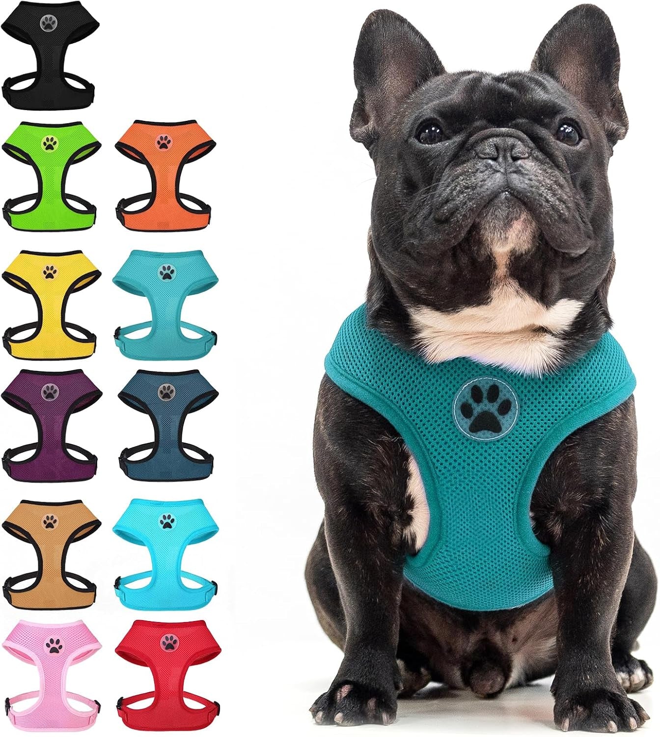 bingpet-small-dog-harness-no-pull-dog-harness-small-sized-dogs-soft-light-breathable-mesh-puppy-vest-with-safety-buckle-adjustable-step-in-pet-harnesses-for-easy-walking-running-training
