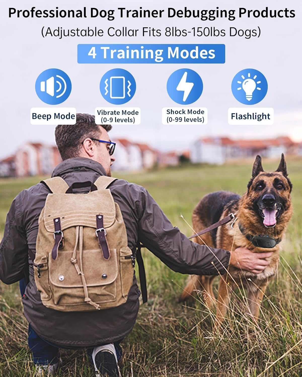 dog-shock-collar-with-remote-control-rechargeable-dog-training-collar-ipx7-waterproof-e-collar-for-dogs-with-4-safe-modes-flashlight-beep-vibration-shock-ideal-for-all-dog-sizes-8-150lbs