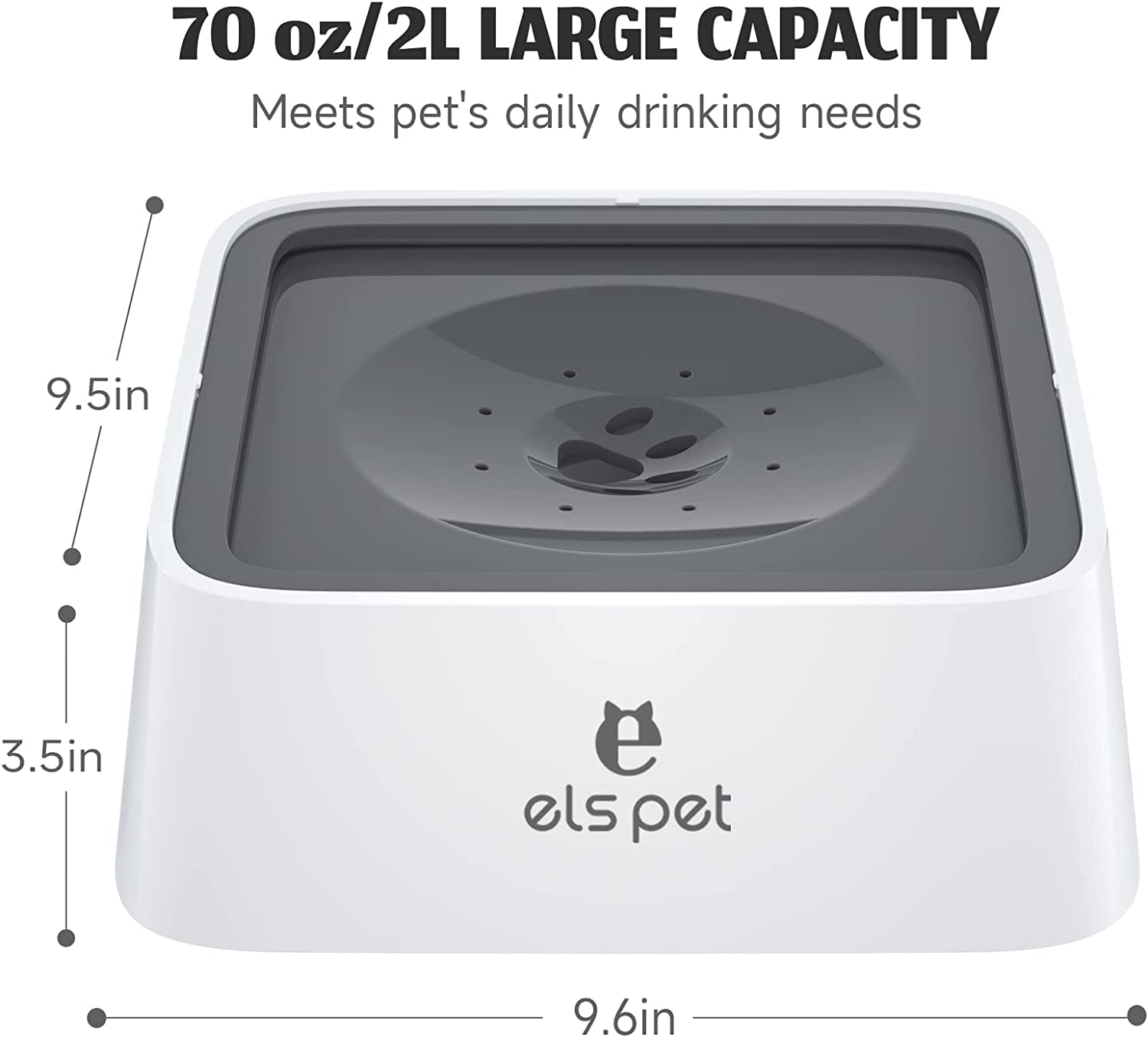 els-pet-grey-70oz-2l-no-spill-dog-cat-bowl-carbon-filter-water-dispenser-70oz-2l-floating-disk-slow-drink-activated-carbon-filter-dual-spill-proof-anti-slip-dishwasher-safe-medium-large-dogs