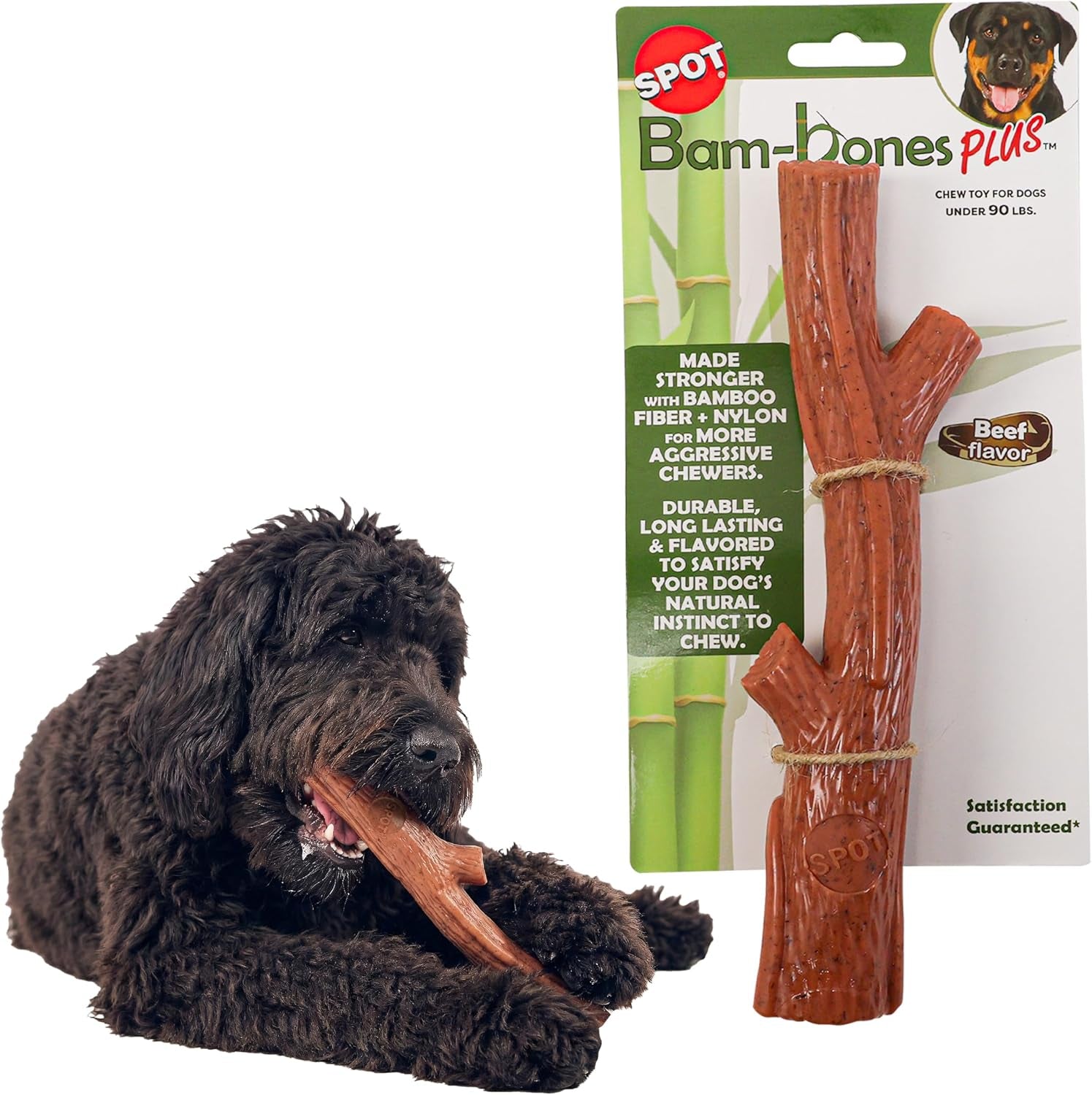 spot-bam-bones-plus-branch-bamboo-fiber-nylon-durable-long-lasting-dog-chew-for-aggressive-chewers-great-toy-for-adult-dogs-teething-puppies-under-60lbs-non-splintering-5-75in-beef-flavor