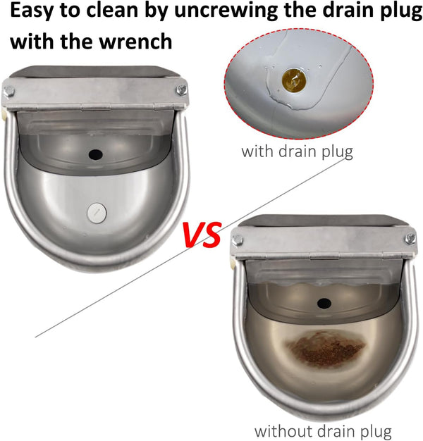 Automatic Dog Water Bowl Dispenser Large Size Pet Waterer Feeder Stainless-Steel Water Trough for Poultry and Small Livestock6