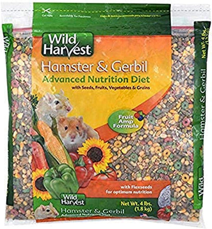 Wild Harvest Hamster and Gerbil Advanced Nutrition Diet, 4-Pound, Multicolor, One Size (E1950W), 4 Pounds1