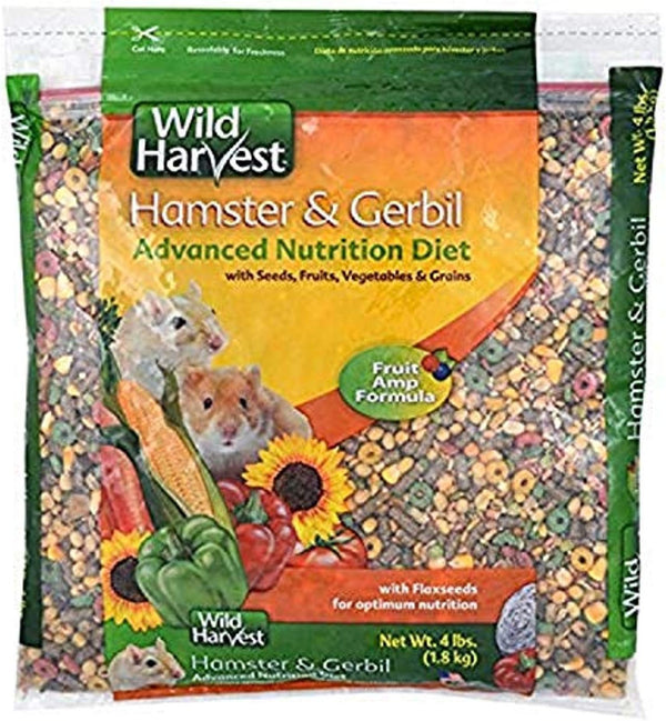 Wild Harvest Hamster and Gerbil Advanced Nutrition Diet, 4-Pound, Multicolor, One Size (E1950W), 4 Pounds1