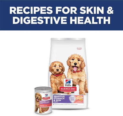 Hill'S Science Diet Puppy Sensitive Stomach & Skin Dry Dog Food | #1 Veterinarian Recommended, Salmon & Brown Rice, 4 Lb. Bag10