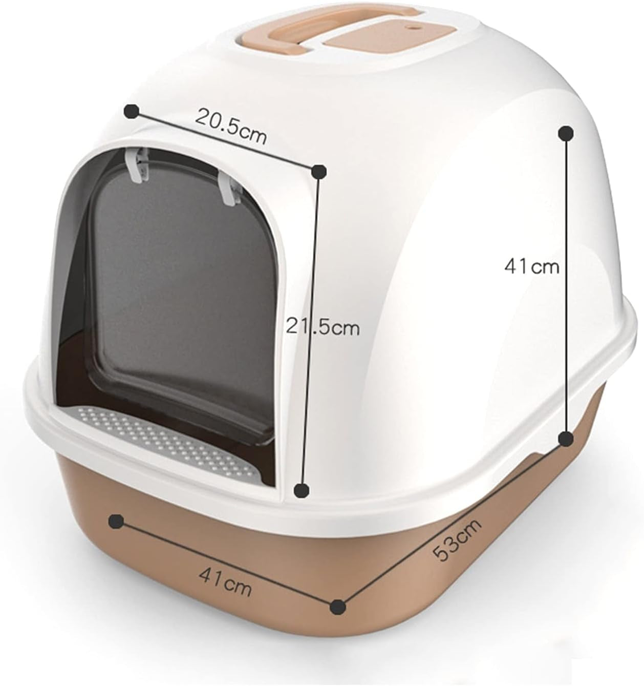 dog-potty-training-toilet-fully-enclosed-hooded-litter-pan-with-front-entry-odor-close-door-cat-litter-box-scoop-suppliea