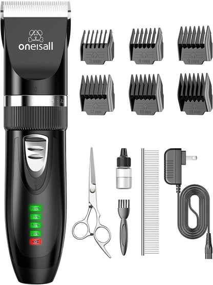 Oneisall Quiet Cat Clippers for Matted Hair & Long Hair, Cat Shaver | Cordless Cat Grooming Kit, LCD Display, 6 Guard Combs, 240-Min Runtime, 2-Speed Low Noise Trimmer for Cats & Small Dogs10