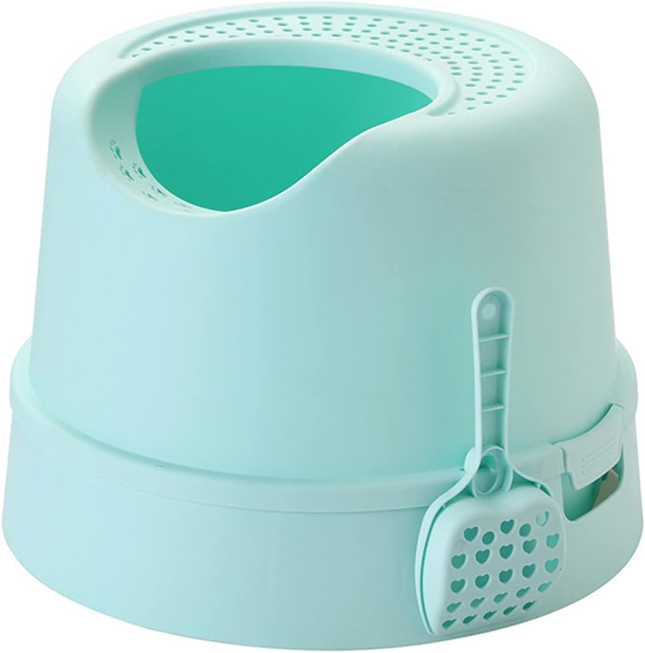 dog-potty-training-toilet-top-entry-cat-litter-box-with-scoop-splash-proof-multifunctional-toilet-base-round-detachable-tray-pp-materialc