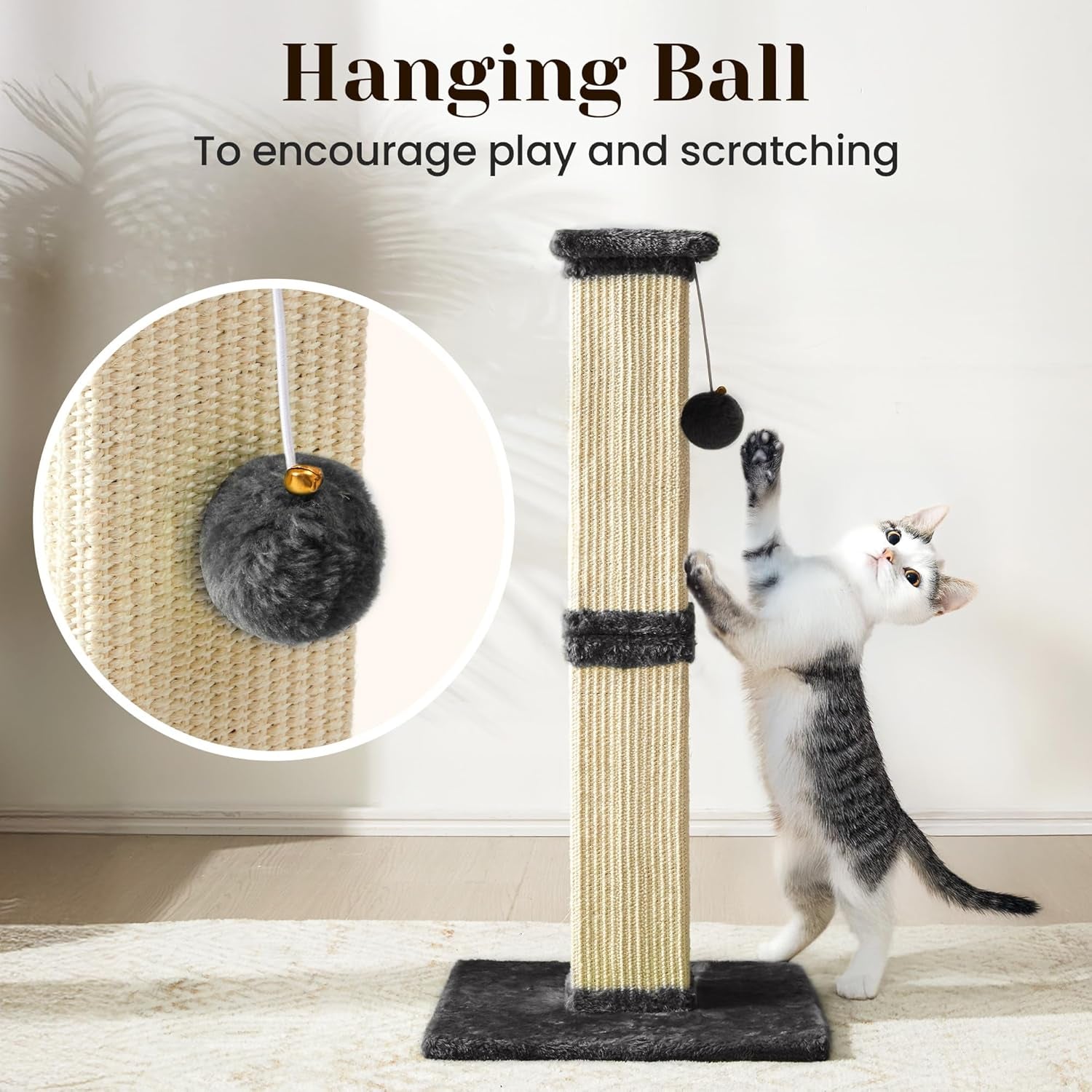 fansafurn-tall-cat-scratching-post-32-heavy-duty-and-thick-scratching-post-scratching-post-for-adult-cats-thick-sisal-rope-with-hanging-ball-grey