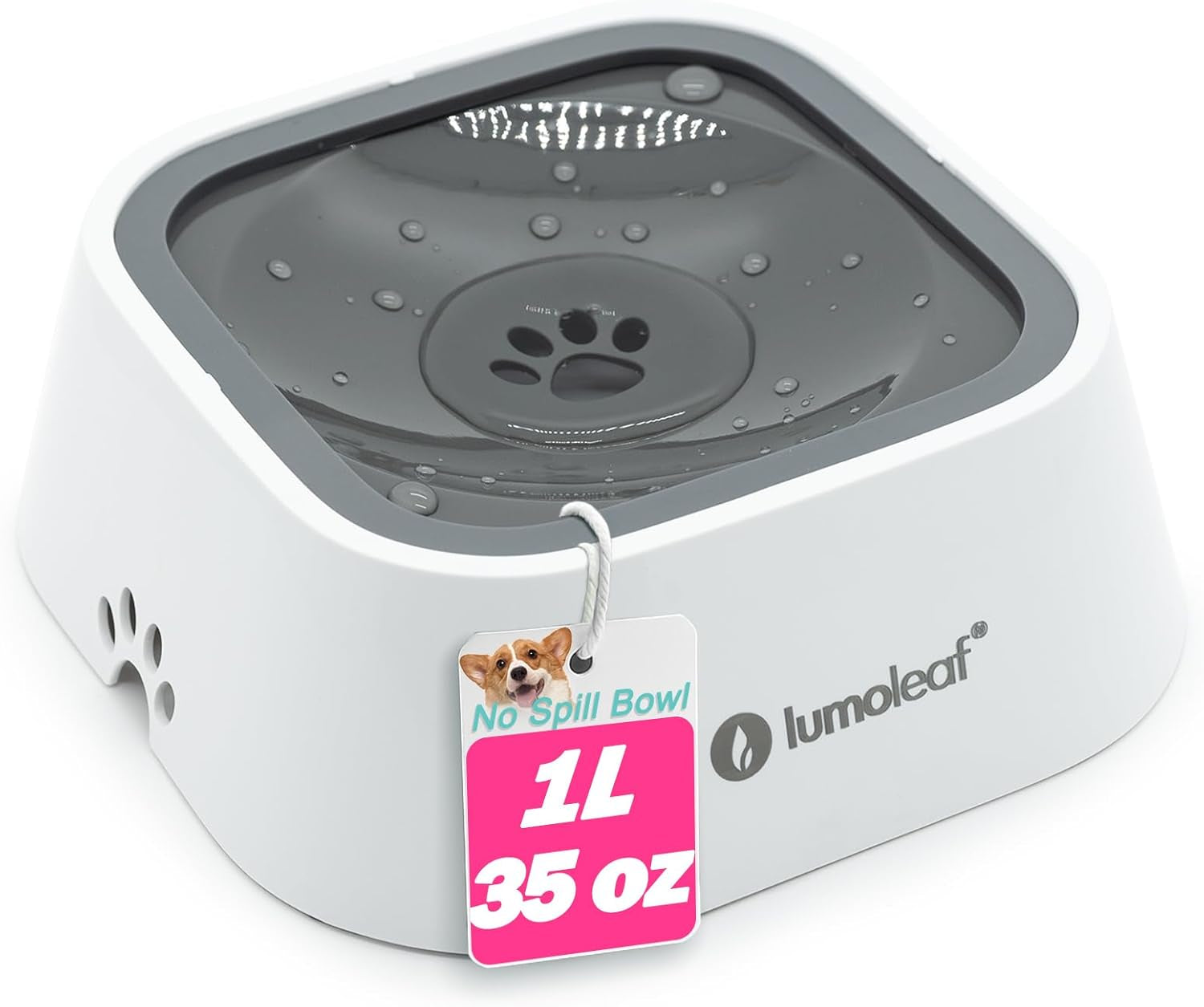 lumoleaf-no-spill-water-bowl-for-dogs-slow-feeder-for-messy-drinkers-drip-free-splash-proof-design-grey-35oz