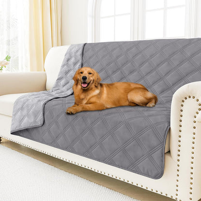 Smiry Waterproof Dog Bed Cover, Reversible Pet Blanket for Sofa Couch | Soft Washable Dog Blanket, Leakproof Couch Cover for Dogs Cats & Furniture Protection, 52X82, Grey/Dark Grey97