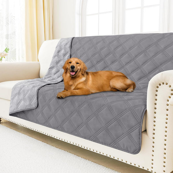 Smiry Waterproof Dog Bed Cover, Reversible Pet Blanket for Sofa Couch | Soft Washable Dog Blanket, Leakproof Couch Cover for Dogs Cats & Furniture Protection, 52X82, Grey/Dark Grey97