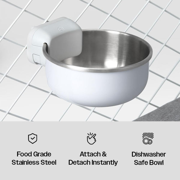 DIGGS Crate Bowl for Dogs - Clip on Pet Bowl for Water & Food - Puppy Training Necessities - Spill-Resistant, Universal Dog Crate Accessories (38Oz.)2