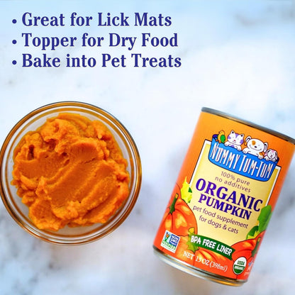 Nummy Tum Tum Organic Pumpkin Puree for Pets, 15 Oz (Pack of 12) | USA Grown Pumpkins, Supports Healthy Digestion for Cats & Dogs, Great for Food Toppers, Treats, & Recipes7